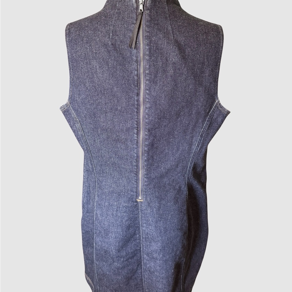 SPANX Dark Blue Denim Midi Dress - Picture 4 of 10